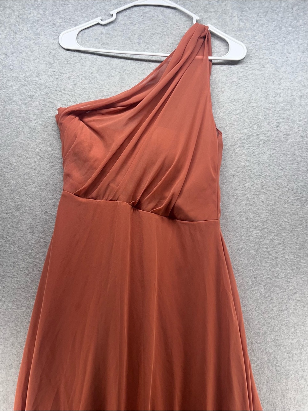 Birdy Grey One-Shoulder Terracota Bridesmaid Dress